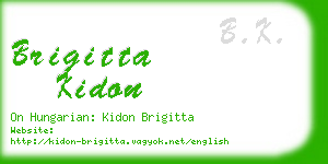 brigitta kidon business card